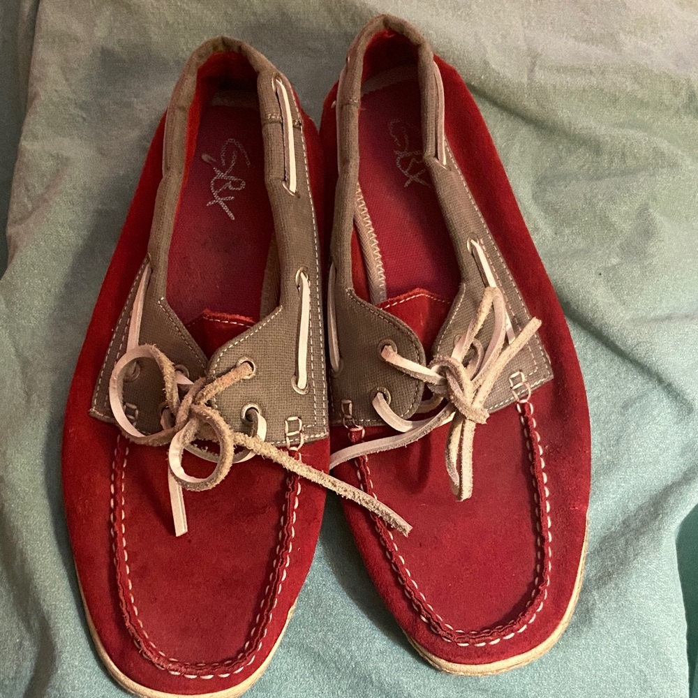 GBX Red and Brown Boat Shoes